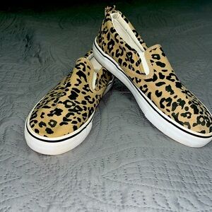 Women’s size 9 slip on shoes. Leopard print